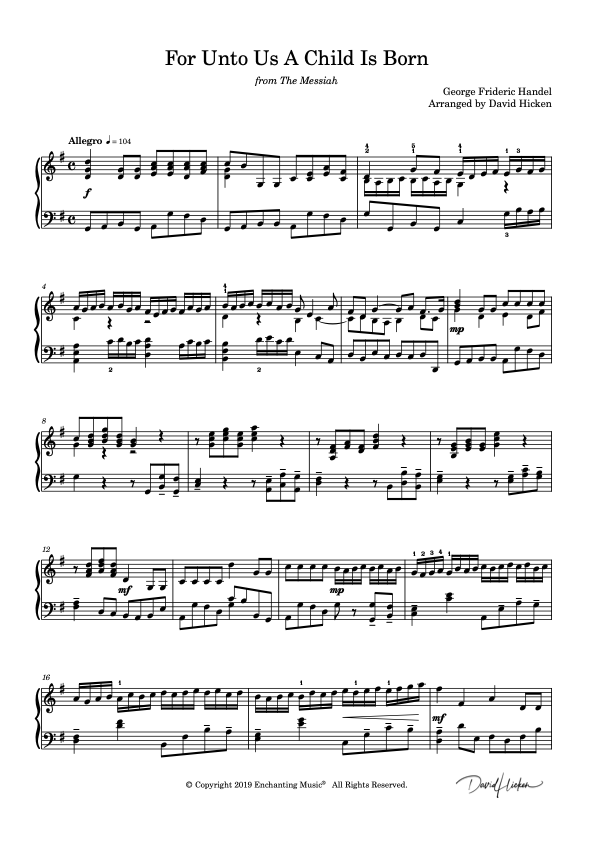 For Unto Us a Child Is Born