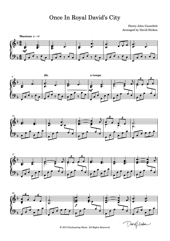 Once In Royal David's City