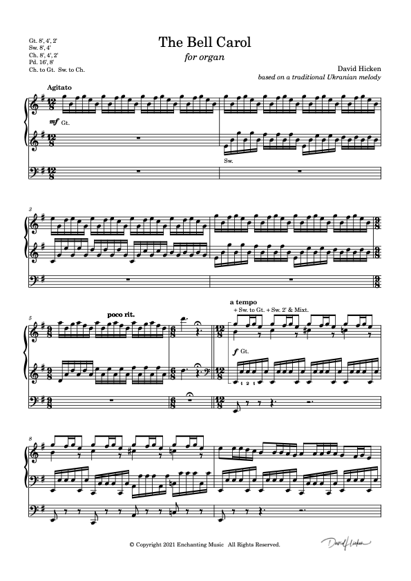 The Bell Carol (Organ)
