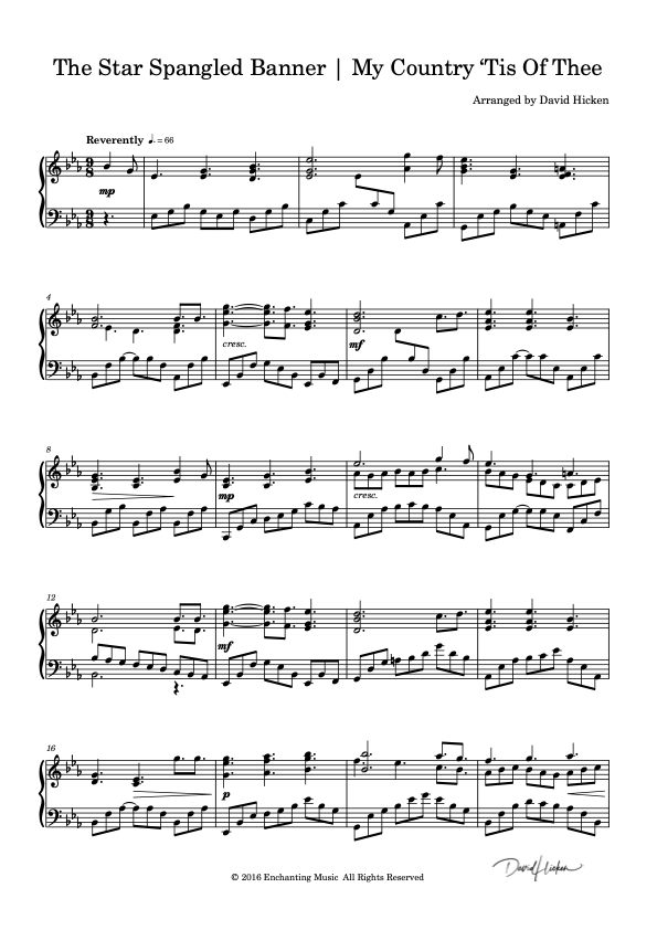 The Star Spangled Banner - My Country 'Tis Of Thee