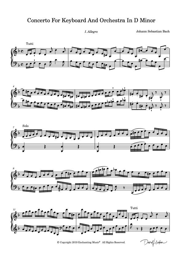 Bach - Concerto in D minor