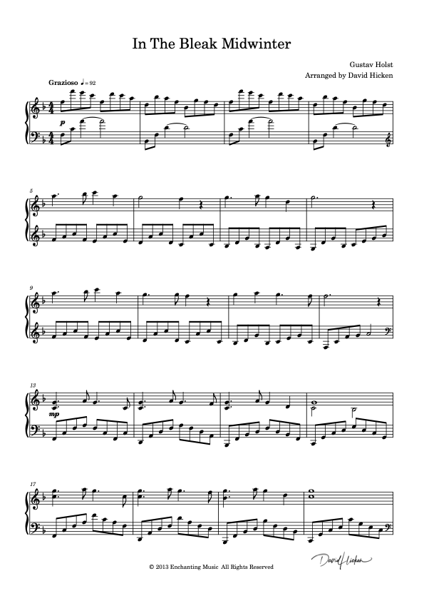 In The Bleak Midwinter