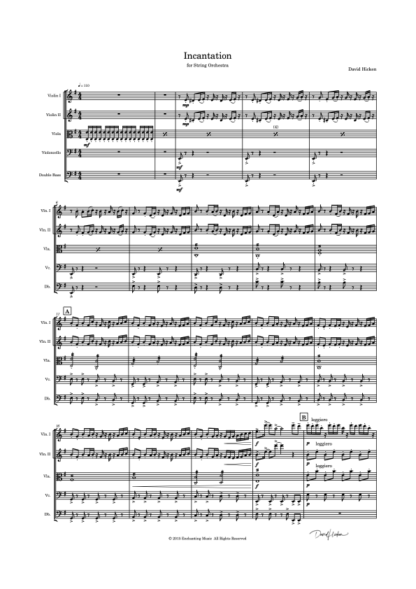 Incantation - Arrangement For Strings