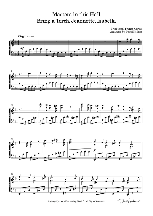 Masters in this Hall / Bring a Torch, Jeannette, Isabella