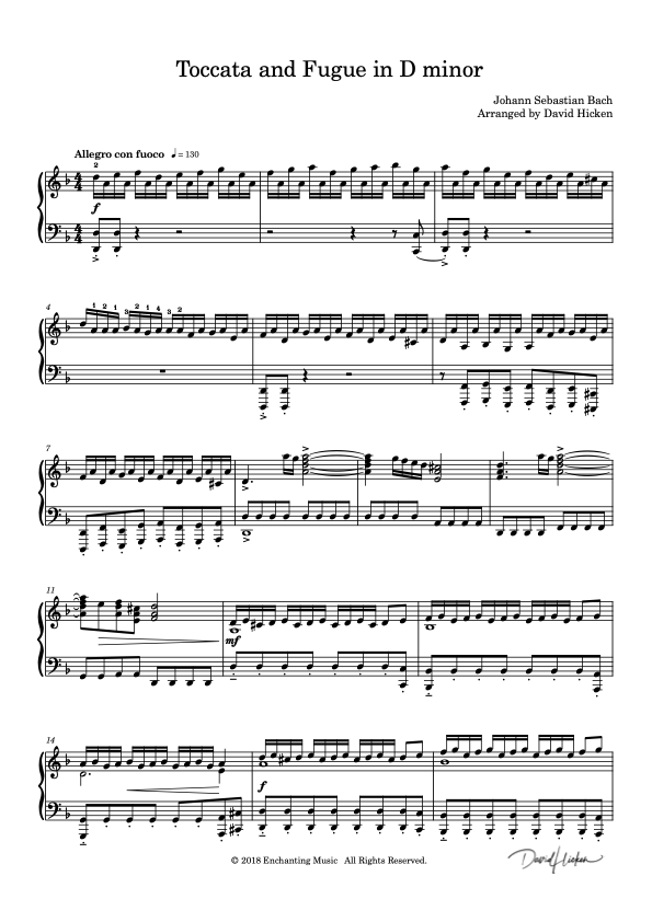 Toccata & Fugue In D Minor