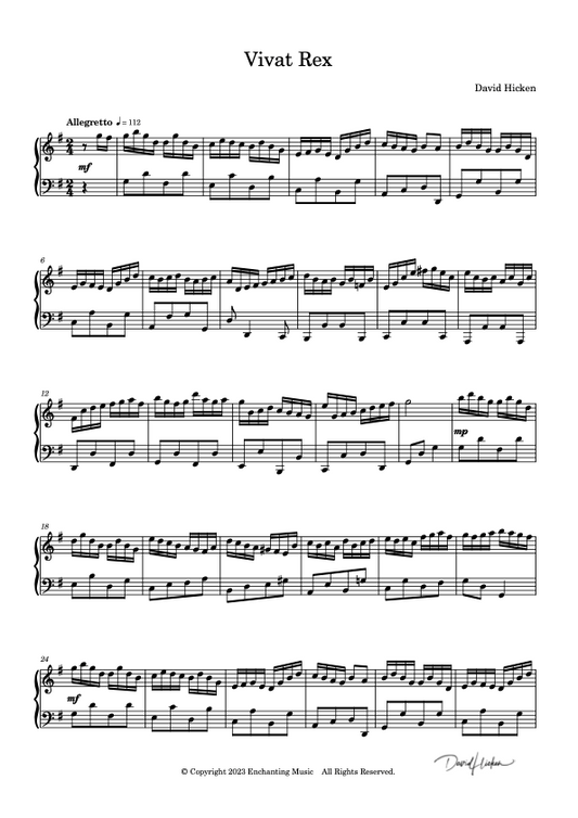 Vivat Rex (Piano)