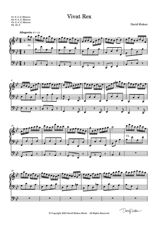 Vivat Rex (Organ)